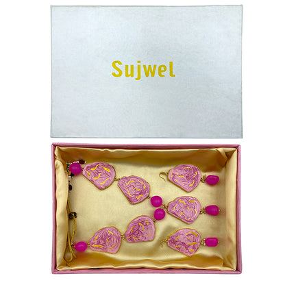 Sujwel Necklace Set with Earrings, for Girls and Women (08-0498)