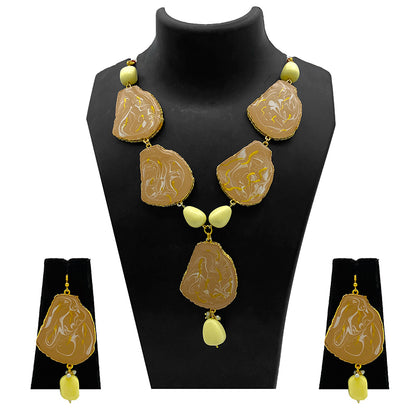 Sujwel Necklace Set with Earrings, for Girls and Women (08-0498)