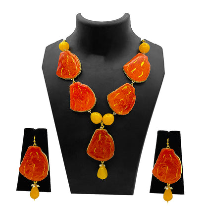 Sujwel Necklace Set with Earrings, for Girls and Women (08-0498)