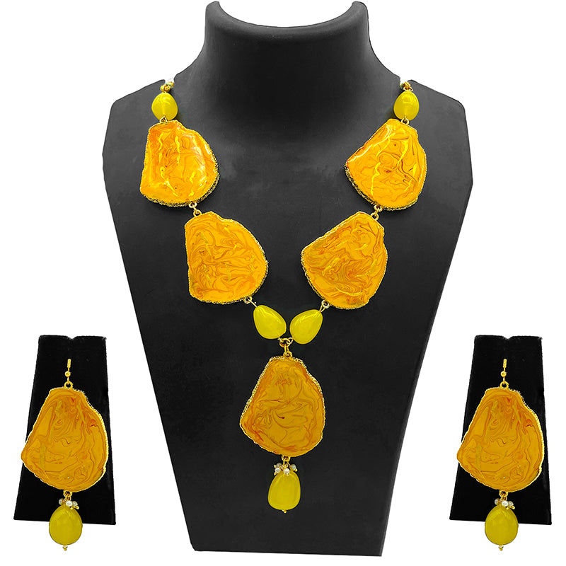 Sujwel Necklace Set with Earrings, for Girls and Women (08-0498)