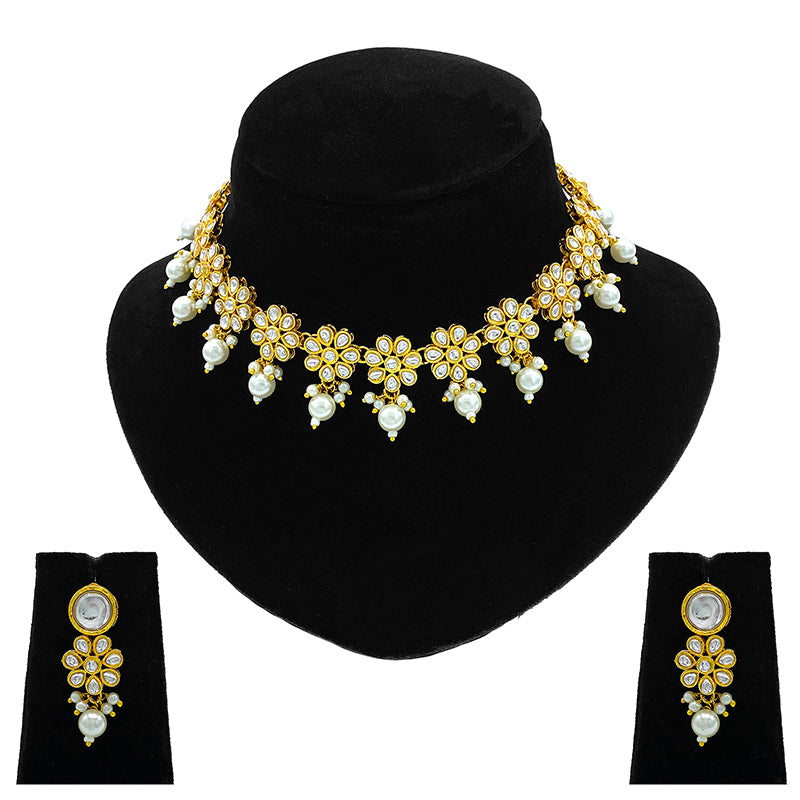 Sujwel Necklace Set with Earrings, for Girls and Women (08-0499)