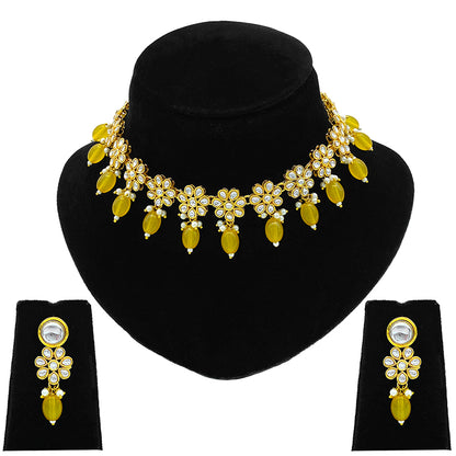 Sujwel Necklace Set with Earrings, for Girls and Women (08-0499)