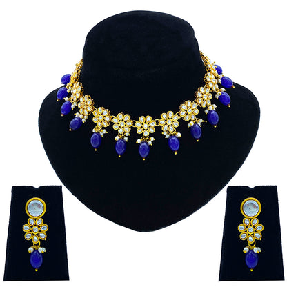 Sujwel Necklace Set with Earrings, for Girls and Women (08-0499)