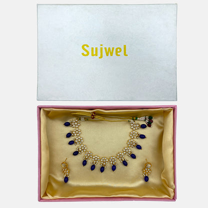 Sujwel Necklace Set with Earrings, for Girls and Women (08-0499)