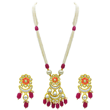 Sujwel Kundan Meenakari Mala Set (08-0484)