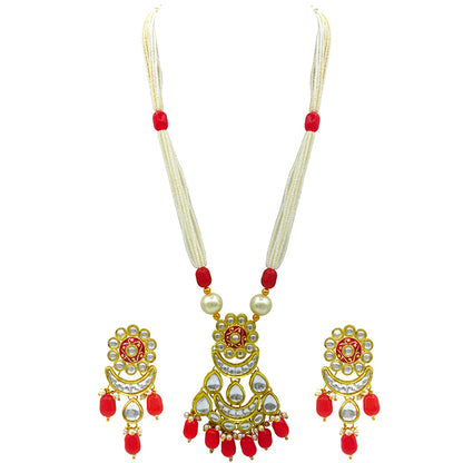 Sujwel Kundan Meenakari Mala Set (08-0484)