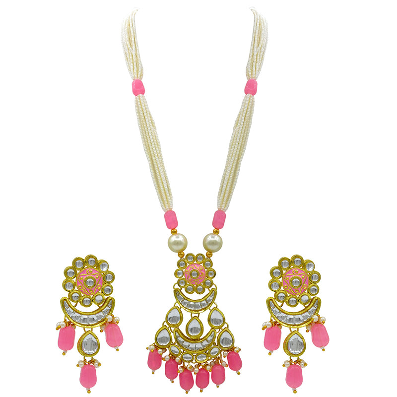 Sujwel Kundan Meenakari Mala Set (08-0484)