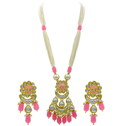 Sujwel Kundan Meenakari Mala Set (08-0484)