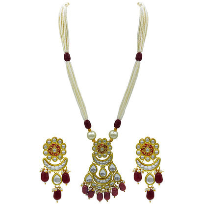 Sujwel Kundan Meenakari Mala Set (08-0484)