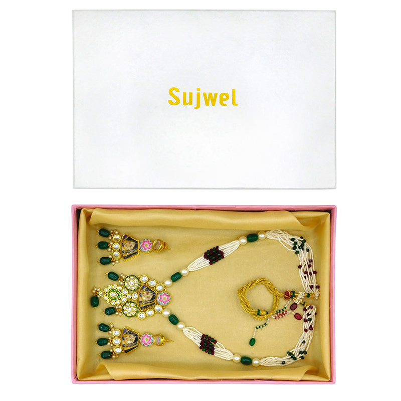 Sujwel Kundan Meenakari Mala Set (08-0485)