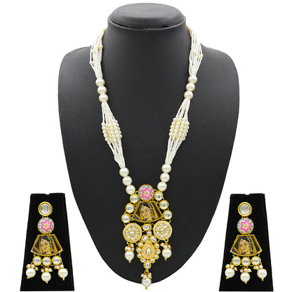 Sujwel Kundan Meenakari Mala Set (08-0485)