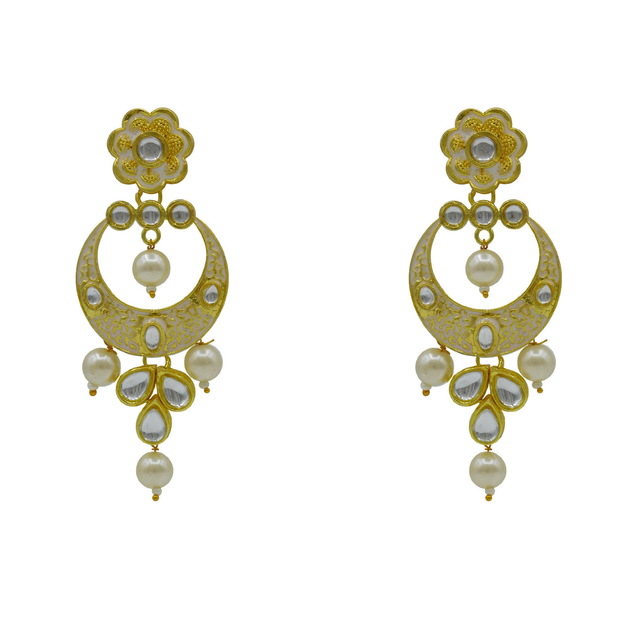 Sujwel Kundan Mina jewellery set (08-0461)