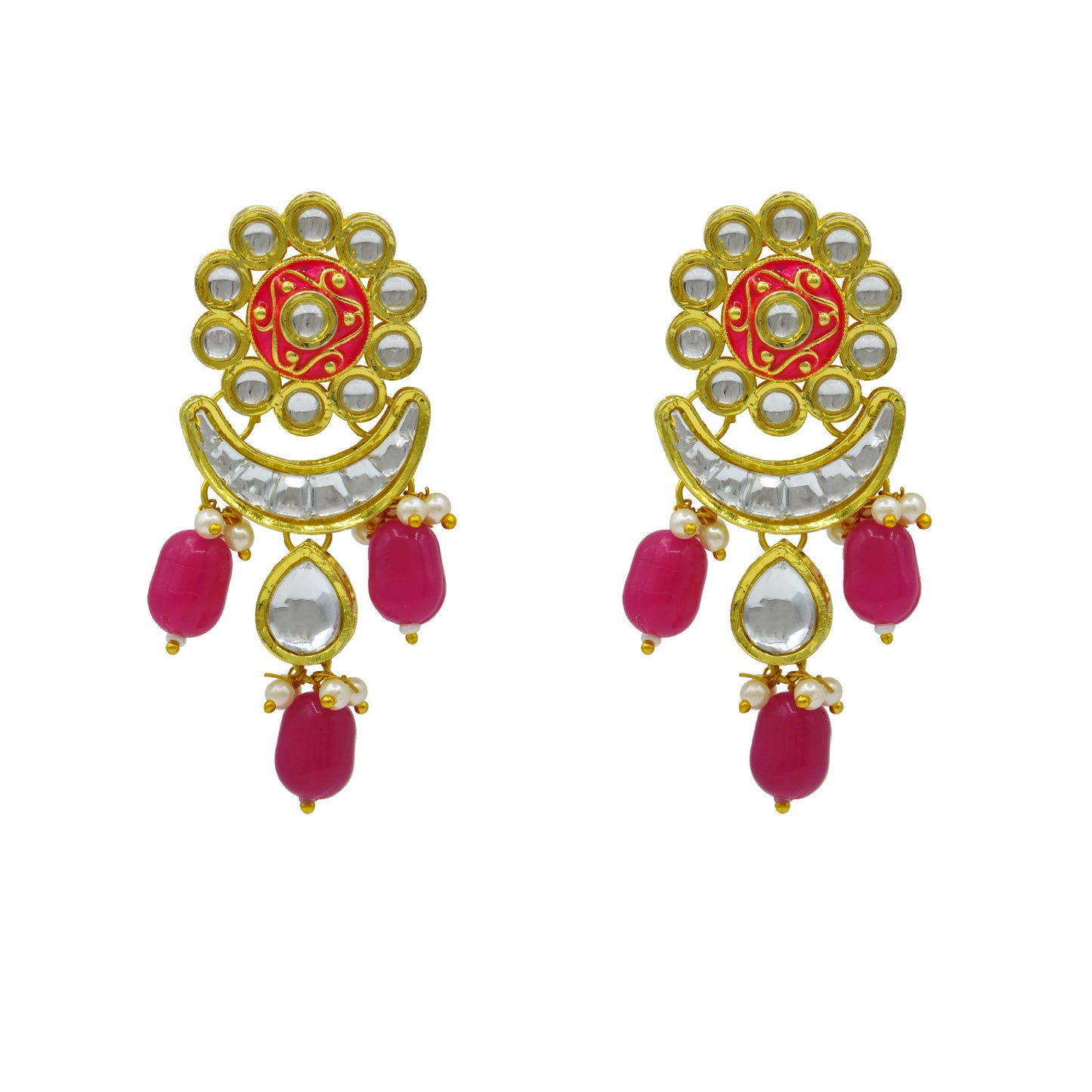 Sujwel Kundan Meenakari Mala Set (08-0484)