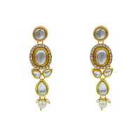 Thumbnail for Sujwel Gold Kundan crystal Jewellery Set (08-0480)