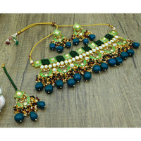 Thumbnail for Traditional Gold Plated Crystal Kundan Choker Necklace for Women (08-0443)