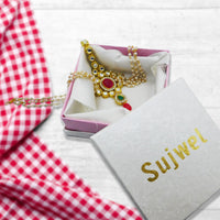 Thumbnail for Sujwel Gold Plated Women Traditional Design Maang Tikka (04-0103) - Sujwel