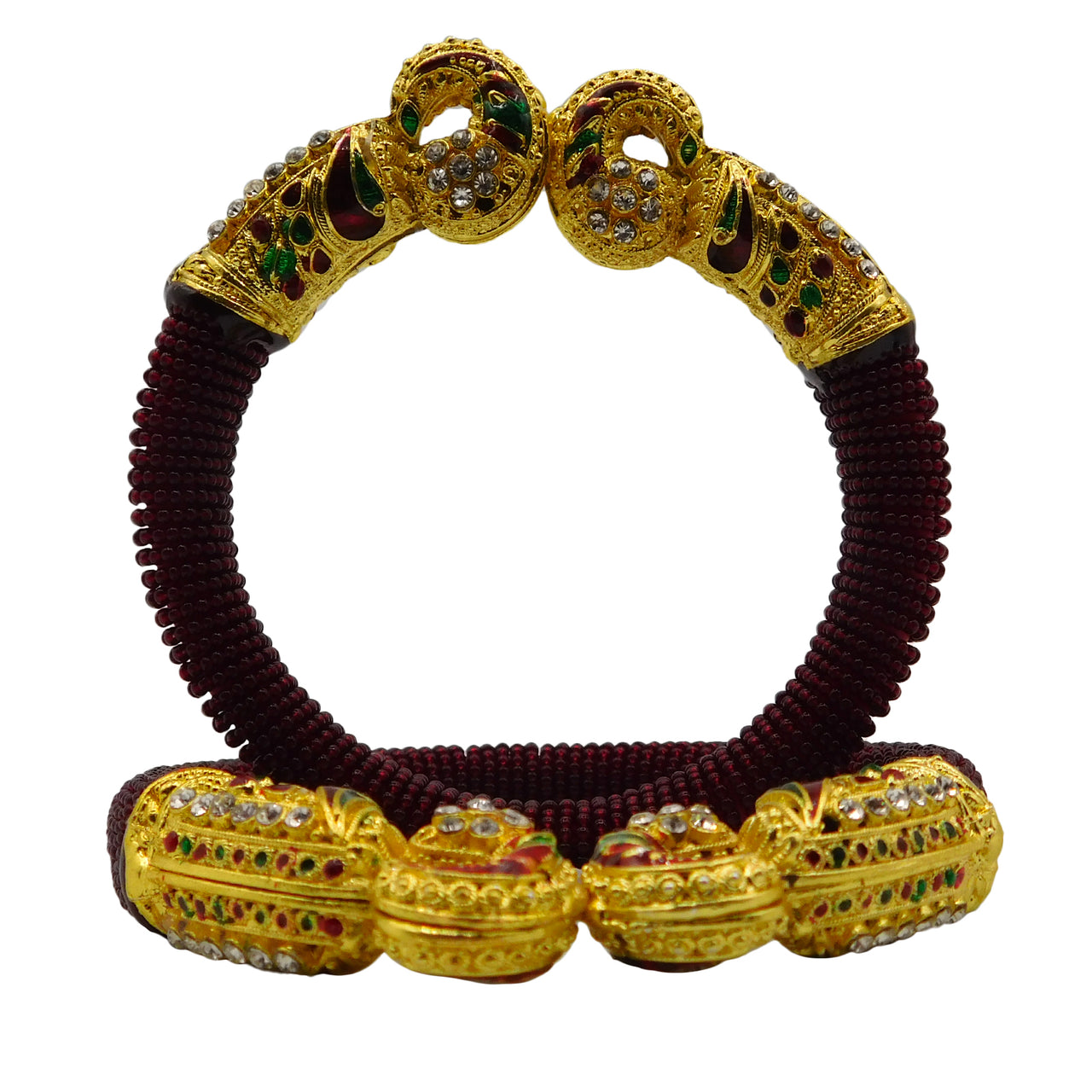 Sujwel Gold-Plated Gold Plated Bangles for Women (08-0134) - Sujwel