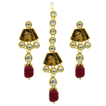 Personalized Sujwel Kundan Necklace Set (SUJP02) - Sujwel