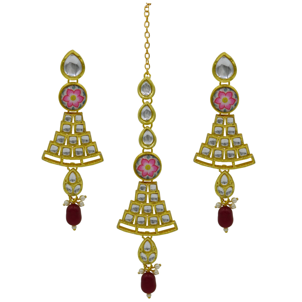Personalized Sujwel Kundan Choker Necklace Set (SUJP01) - Sujwel